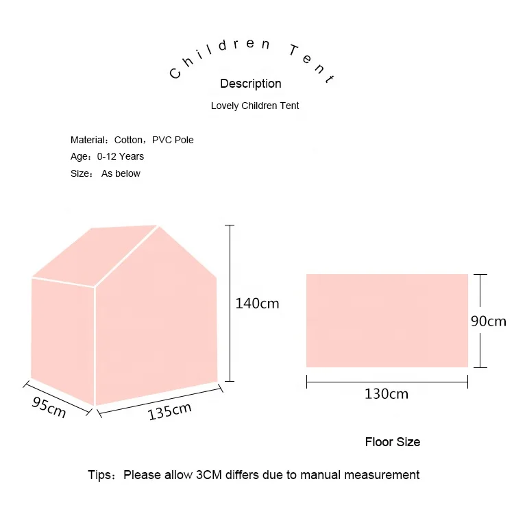 Portable Castle Children Folding Play House Pop Up Play House For Kids