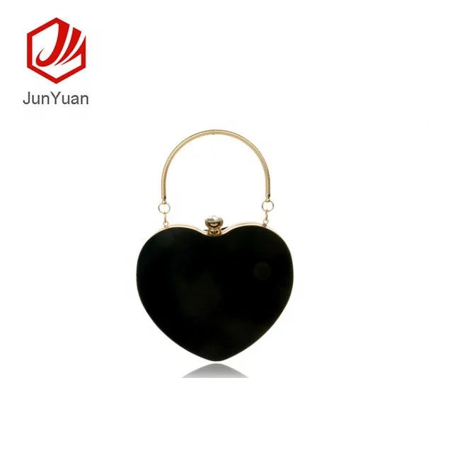 
JUNYUAN Heart Shape Lady Hand Makeup Bag For Women 