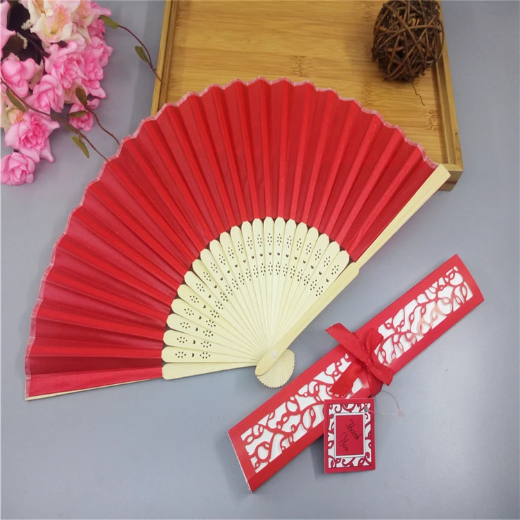 Cheap Wholesale Chinese Style Silk Dance Folding Fan Wedding Gift Fan For Ladies