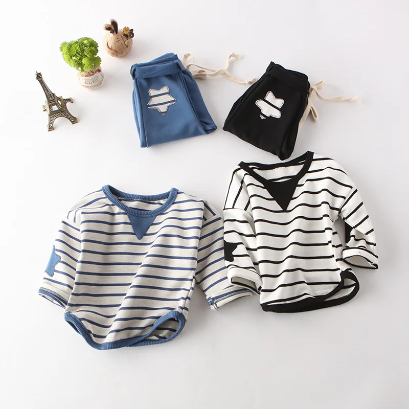 
Bear Leader Boys Clothing Sets 2019 Fashion Style Kids Clothing Sets Long Sleeve Striped T-shirt+Pants 2Pc for Children Clothing 