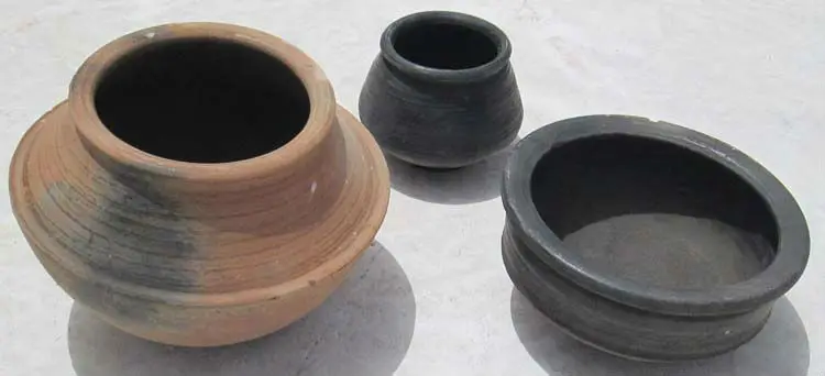 Натуральная глина Терракотовая приготовления пищи кастрюли и миски для сервировки