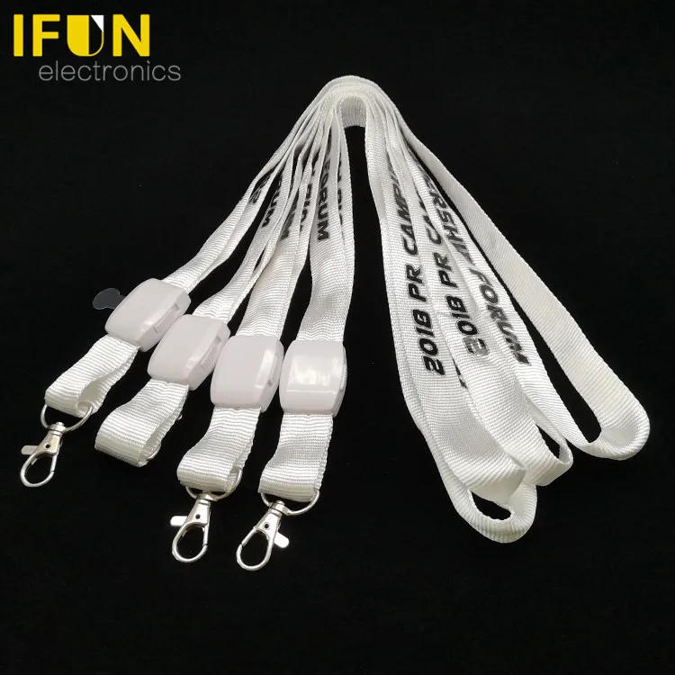 Hot Selling OEM Custom Printing Conference Parties Fabric Remote Controlled Flashing Light Up LED Lanyard