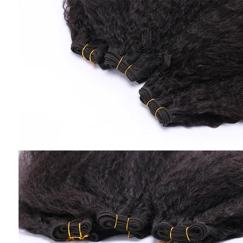 Best wholesale kinkystraight virgin human hair bundles synthetic hair extensions hair extension machine