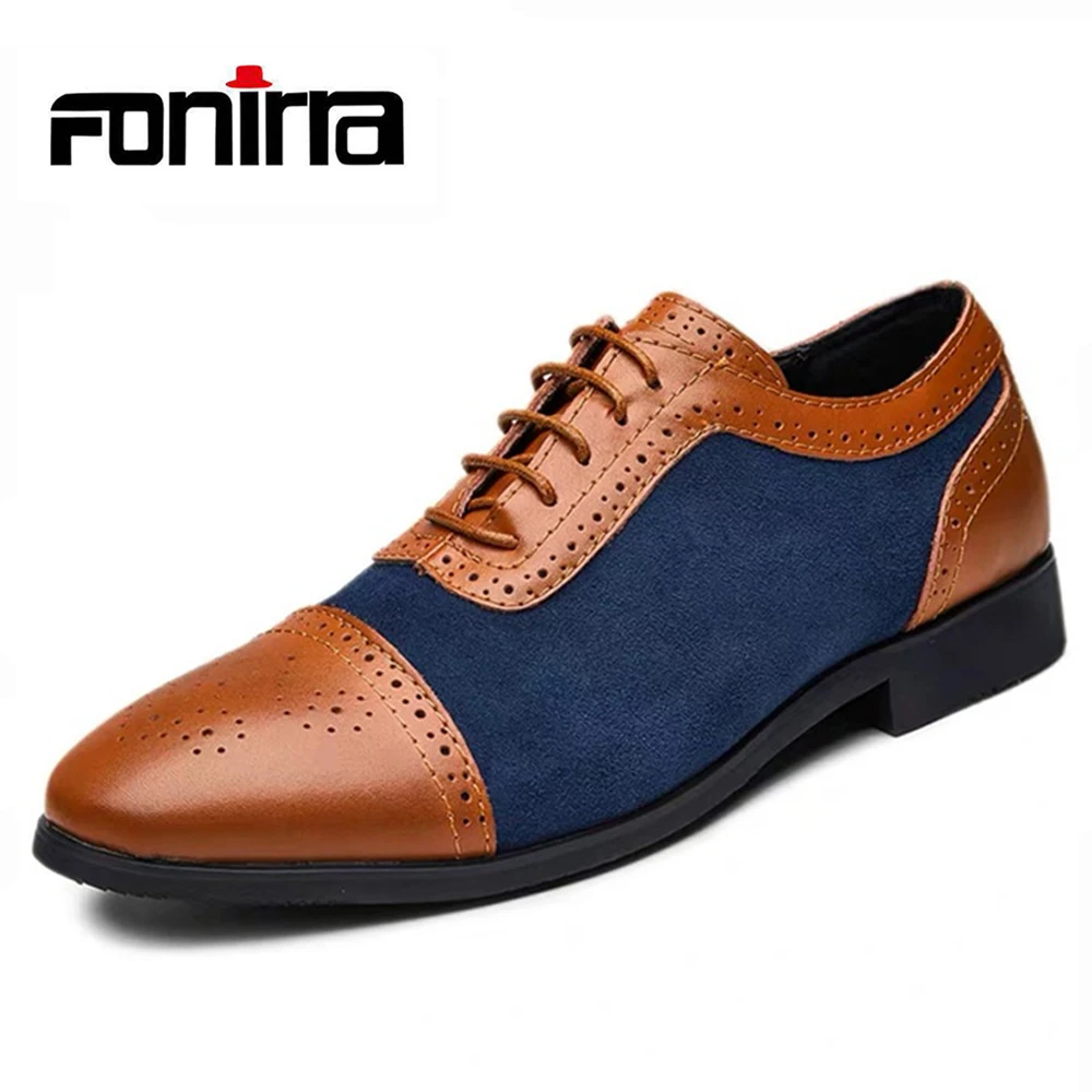 
Весенняя Мужская модная офисная кожаная повседневная обувь в британском стиле, мужские официальные классические туфли 