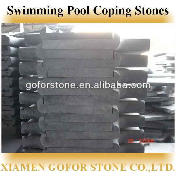 Swimming pool coping stones, stone swimming pool edge