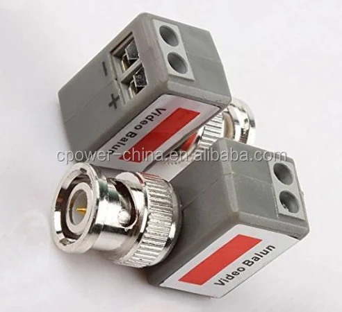 CCTV Coaxial BNC Video and Power Balun Transceiver to CAT5 RIGHT ANGLE