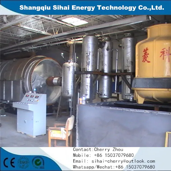 Used rubber tyres extracting oil plants recycle tyre to fuel oil with free installation