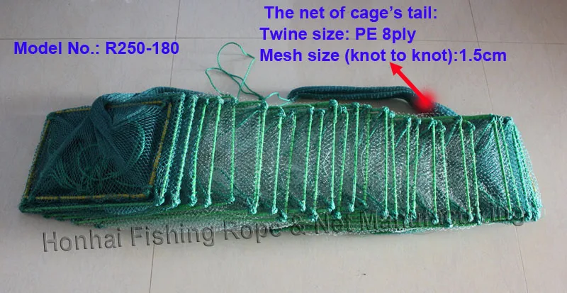 Manufacture crab crayfish trap cage  with frame length 38cm wide 25cmused in sea Lake River agriculture fishing trap