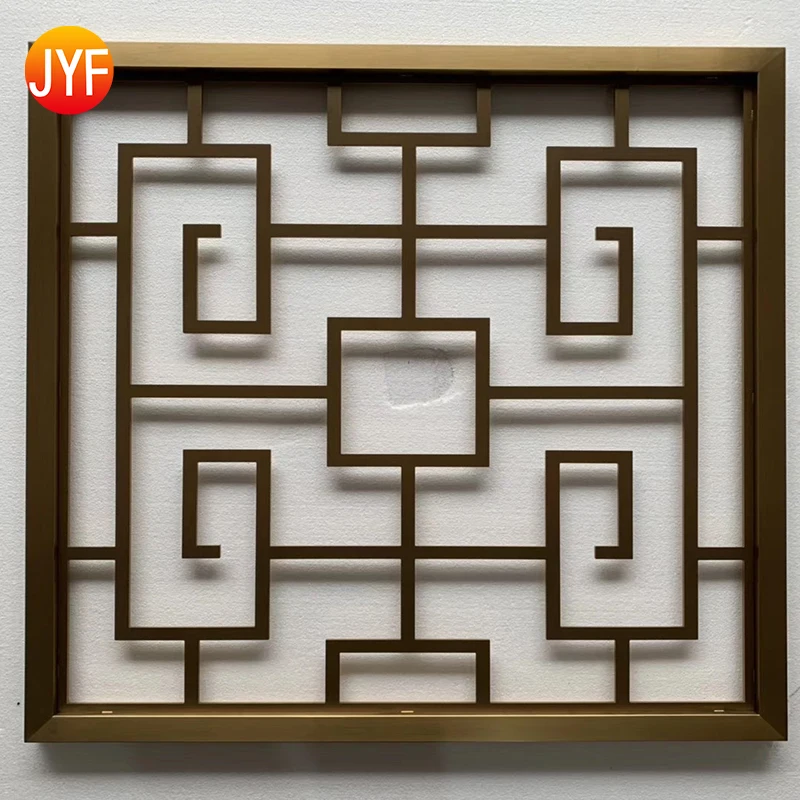 ZZ0606 2019 Popular New Design Laser Cut Metal Partition Stainless Steel Wall Divider Screen