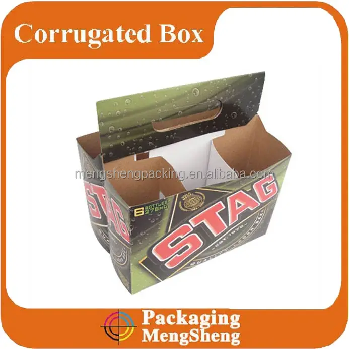 Strong logo custom paper cardboard packaging with dividers 4 6 12 beer packaging box
