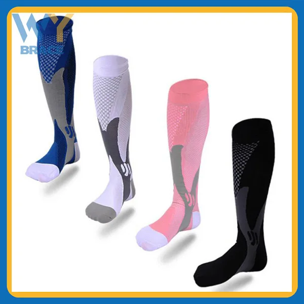 Оптовая продажа, мужские медицинские компрессионные баскетбольные спортивные носки на заказ, спортивные носки для велоспорта с логотипом на заказ