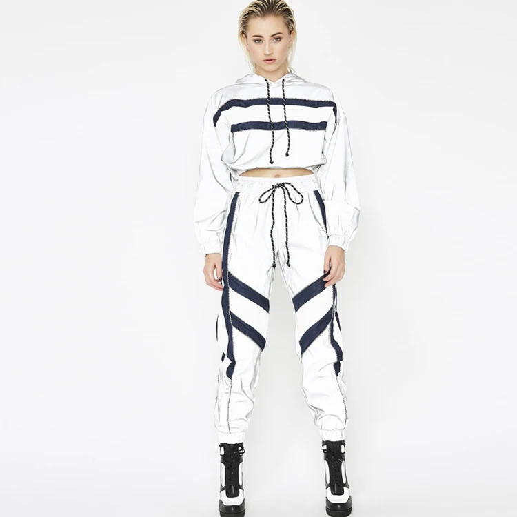 Wholesale Hooded Reflective Tracksuit For Women