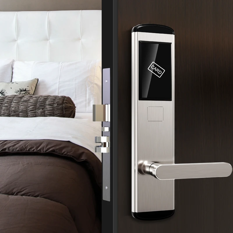 Free Software High Quality Stainless Steel Smart Hotel Key Card Door Locks