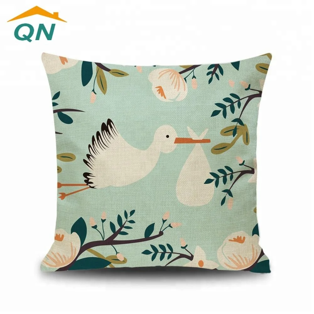 Digital Printed Banana Leaf Design sofa cotton Cushion Cover pillowcase