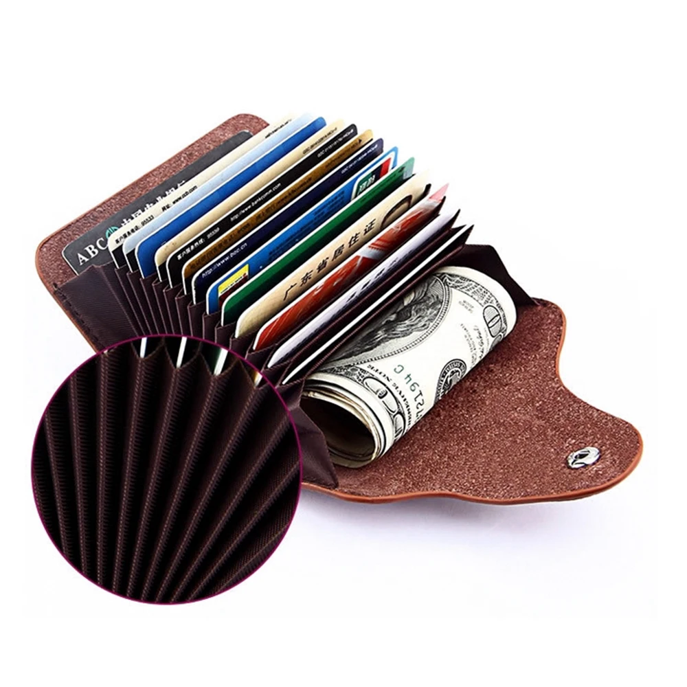 oil painting edge genuine leather card holder for credit card made in guangzhou
