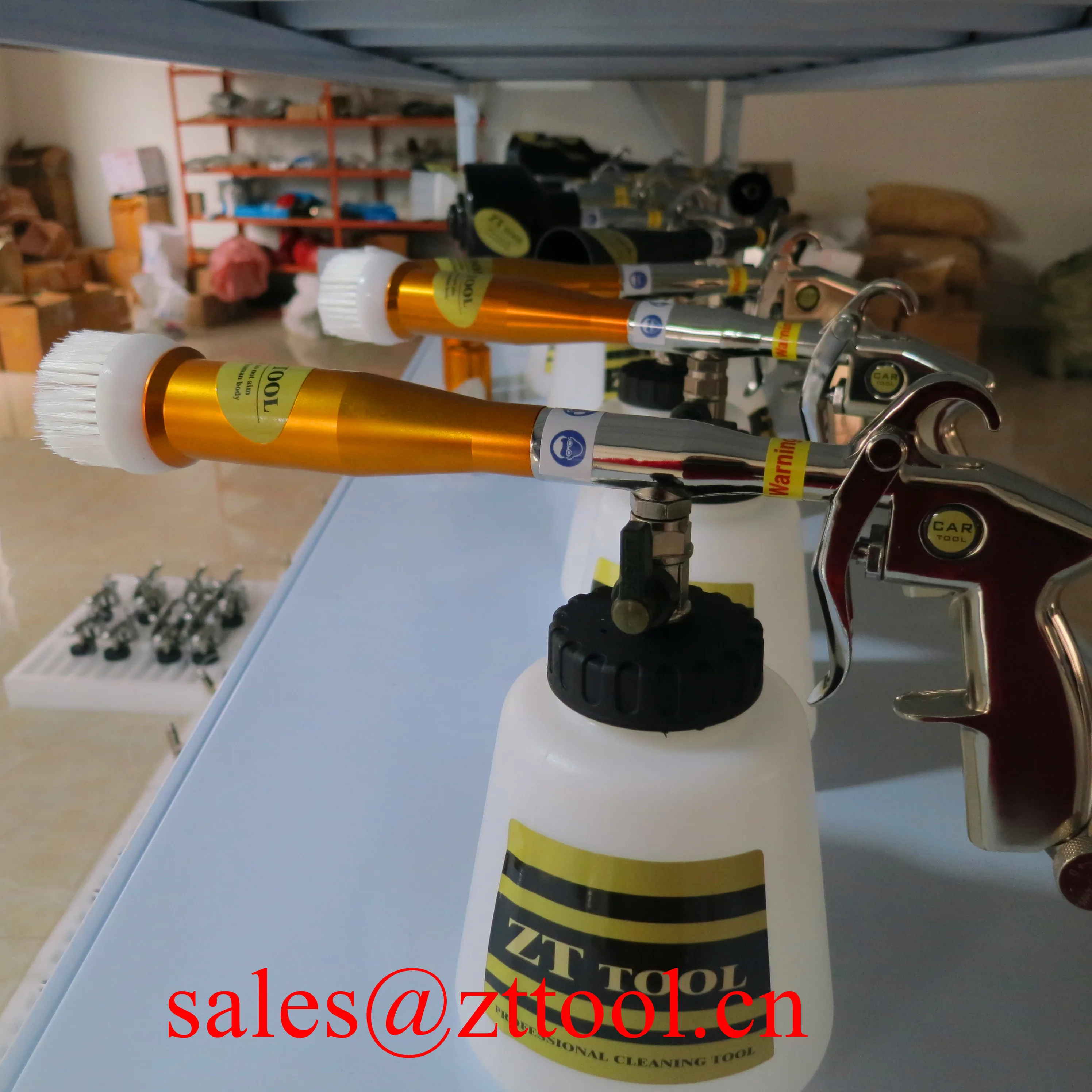 KANZO Tornado spray pneumatic cleaning gun in Stainless Steel Material and gold plating Product