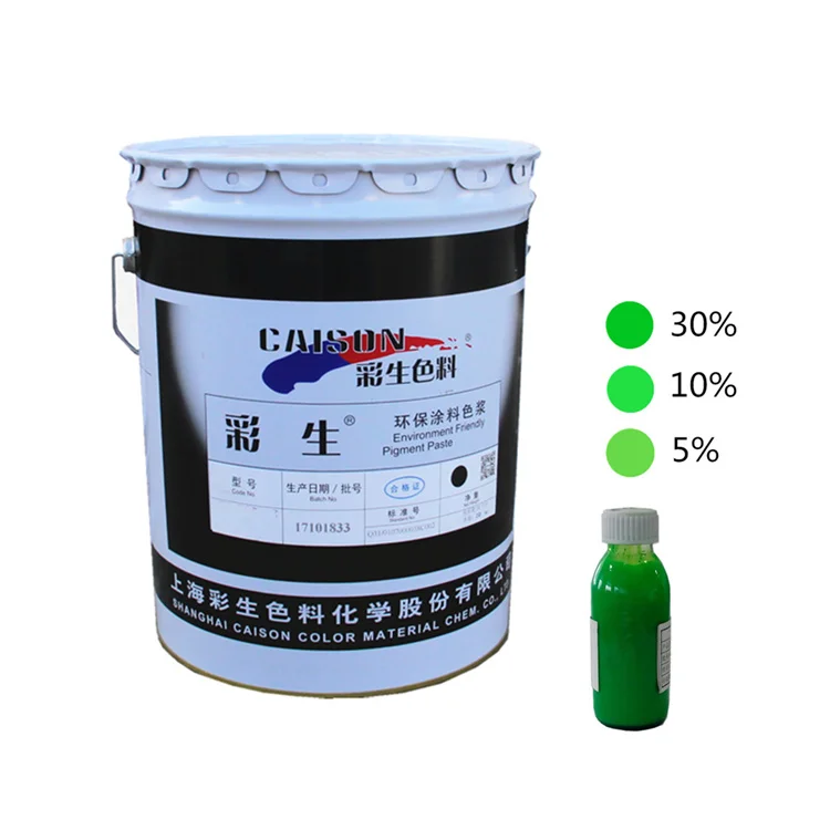 
Fluorescent green pigment color dispersion 