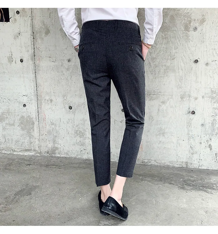 latest design Korean trouser men suit pants causal for businessman slim fit young men pants factory oem