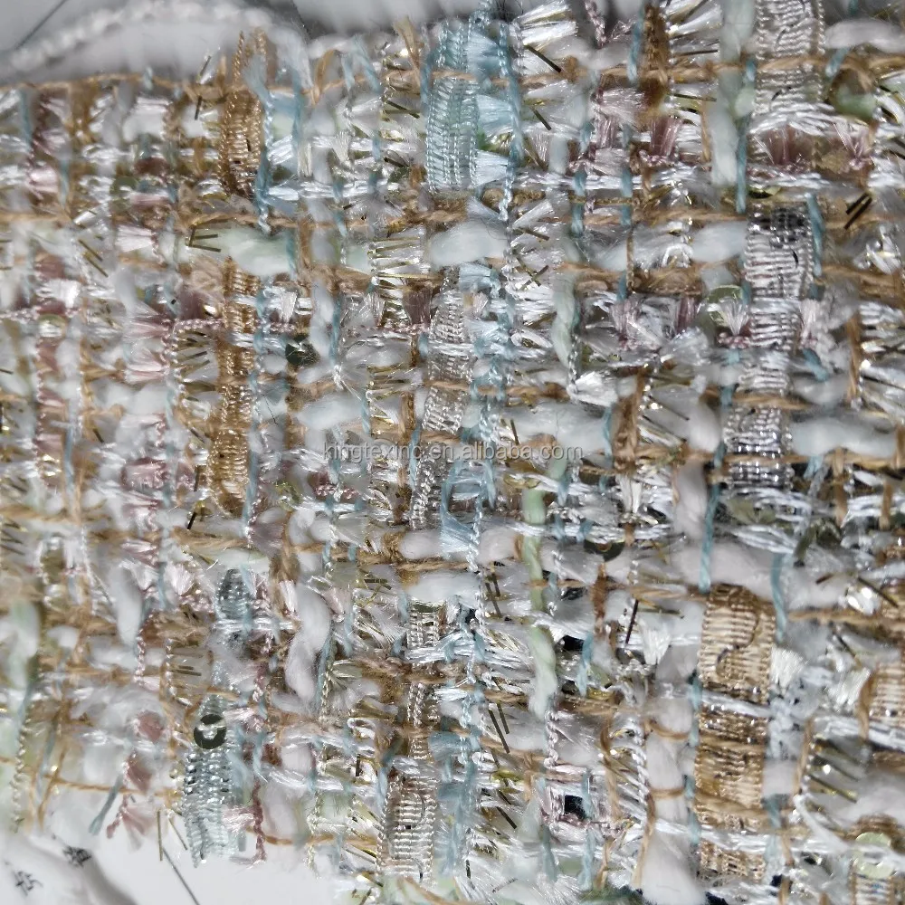 
high quality wool blend tweed fabric woven for clothing 