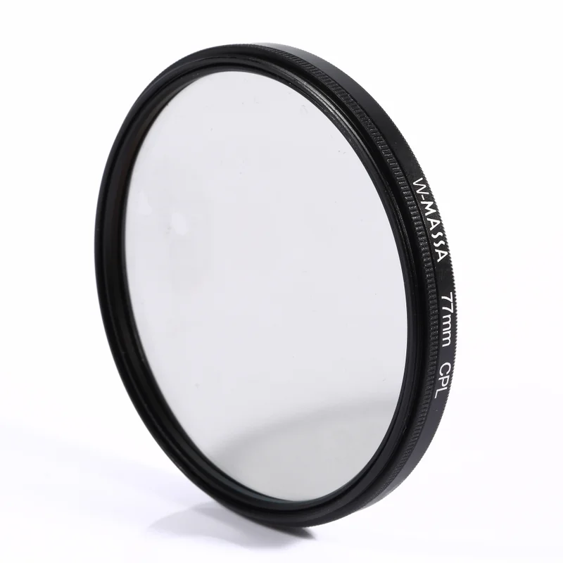 massa Photographic Equipment digital camera accessories CNC Machining aluminum ring optical glass 77mm camera lens CPL filter