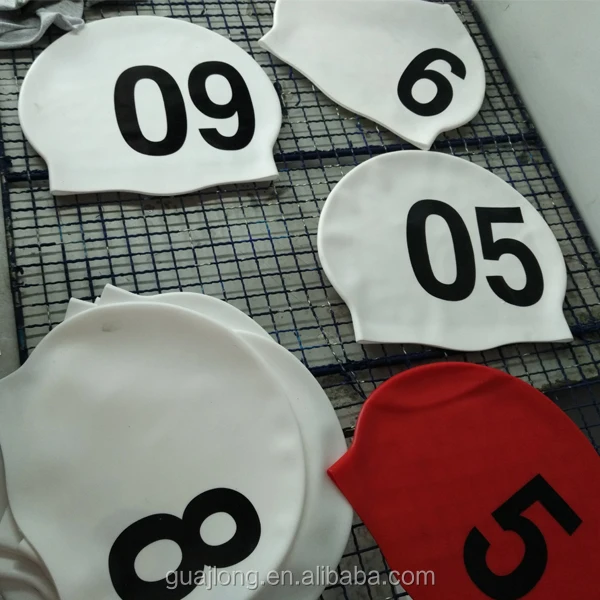 
Bib number competition adult swimming cap 