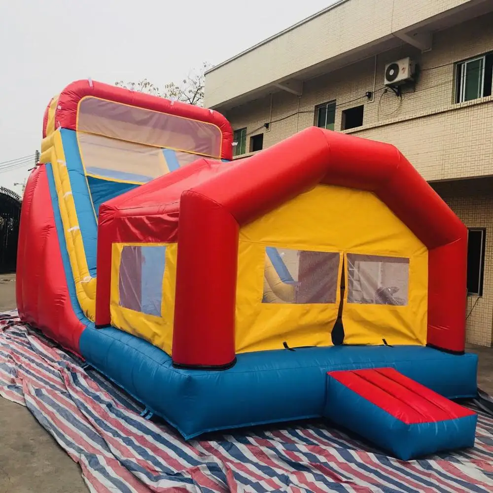 Бестселлер 8*4*5 м надувной комбинированный замок с горкой коммерческое использование надувная наземная горка для детей