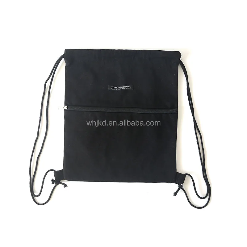 Wholesale promotional custom gym sack sports backpack cotton canvas drawstring bags for teens