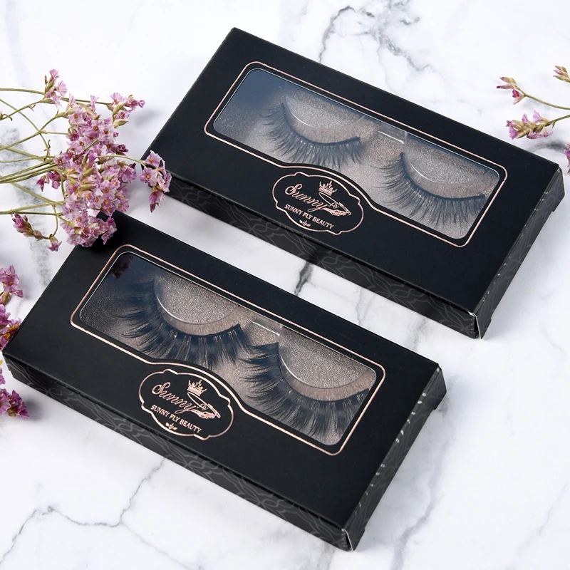 
Private label beauty purple lash box human mellow haireyelashes 3 lash packaging 