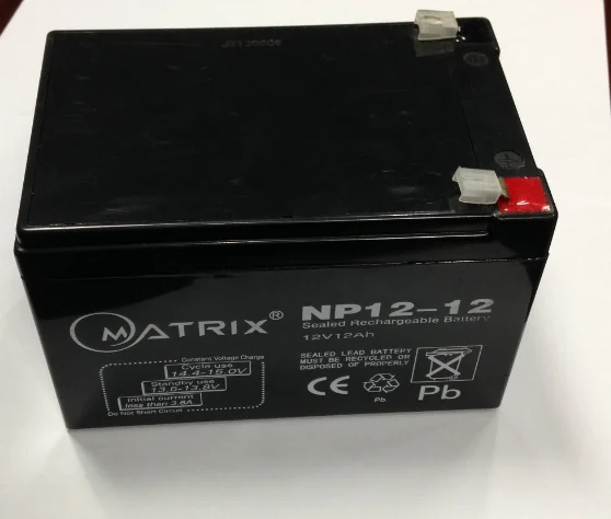 
Matrix sealed lead acid bateria 12v 12ah battery 20hr 