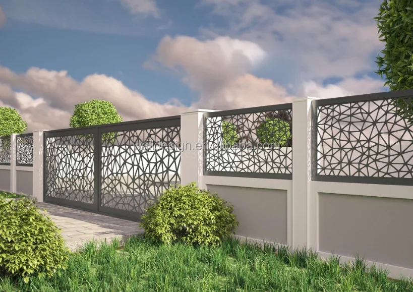 high quality garden outdoor metal fence for courtyard decoration