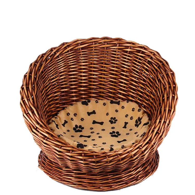 Renel Luxury Willow Woven Dog Sofa with Cushion