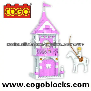 COGO Серия принцесы пластмассовый конструктор маленького