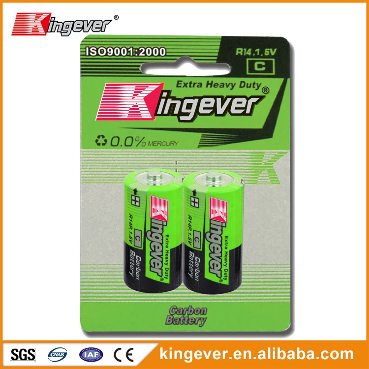 high duty sub um2 size 1.5v dry cell c r14 alkaline battery
