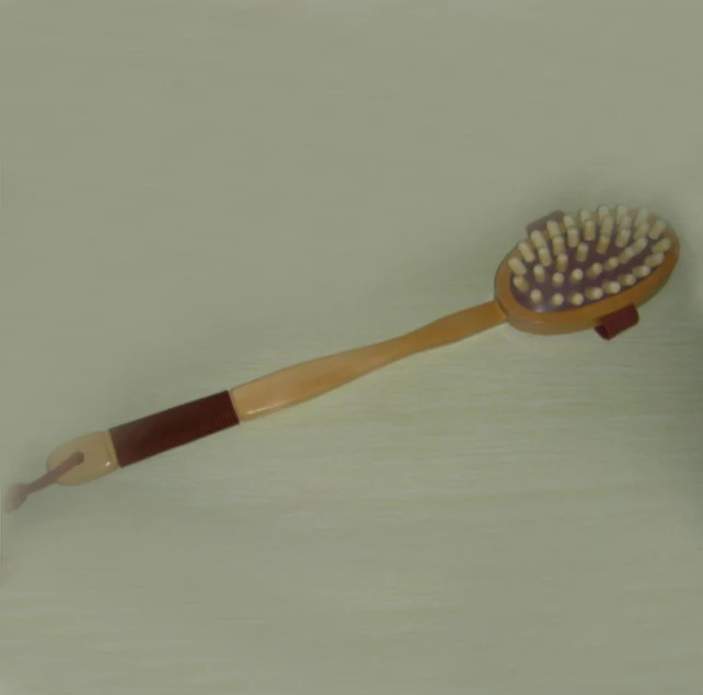 
Wooden brush tampico bristle vegan exfoliating body brush 