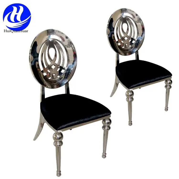 Foshan Hot Sale Stainless Steel Hotel Furniture Stackable Event Wedding Chair Dining Chairs For Reception