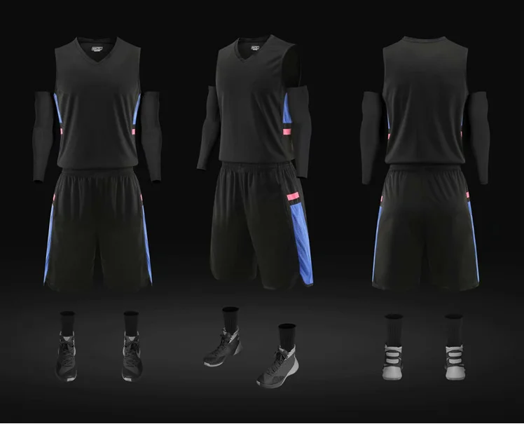 
2019 Latest Design Sublimated Printing Wholesale Basketball Jersey Customized Youth Reversible Basketball Uniforms 