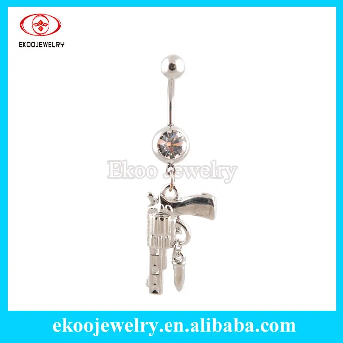 пистолет& пуля мотаться пупок пирсинг ювелирные изделия фото