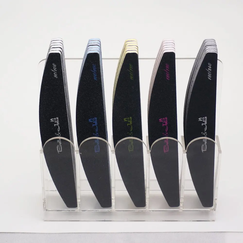 Top quality Korean sand paper emery board double side nail file black nail file oem nail files