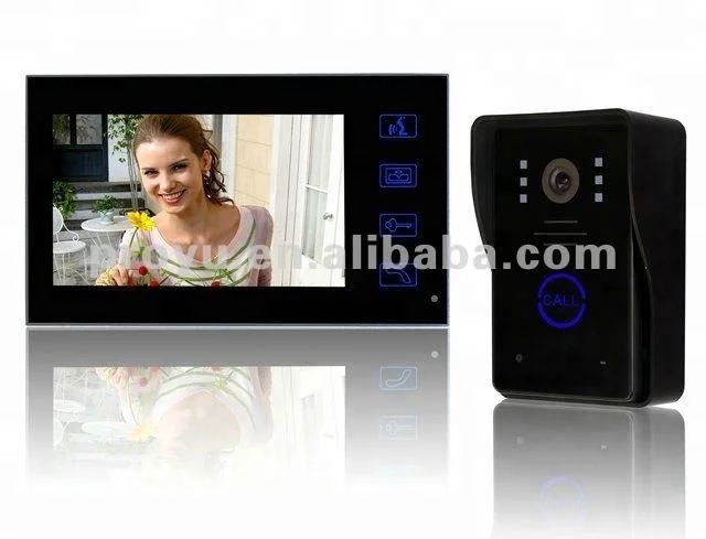 New 7Inch Key Touch Screen Wireless Video Door Phone Doorbell Intercom nightvision camera unlock control long distance transmit