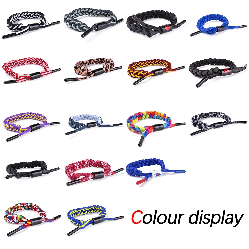 2023 Custom Star Shoelace Bracelet Wristband Braided Rope Bracelet Gift Item For Man And Women