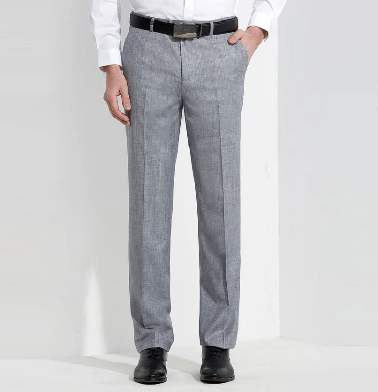 China men suit factory wool blended blazer men slim casual fabric grey coat pant men suit