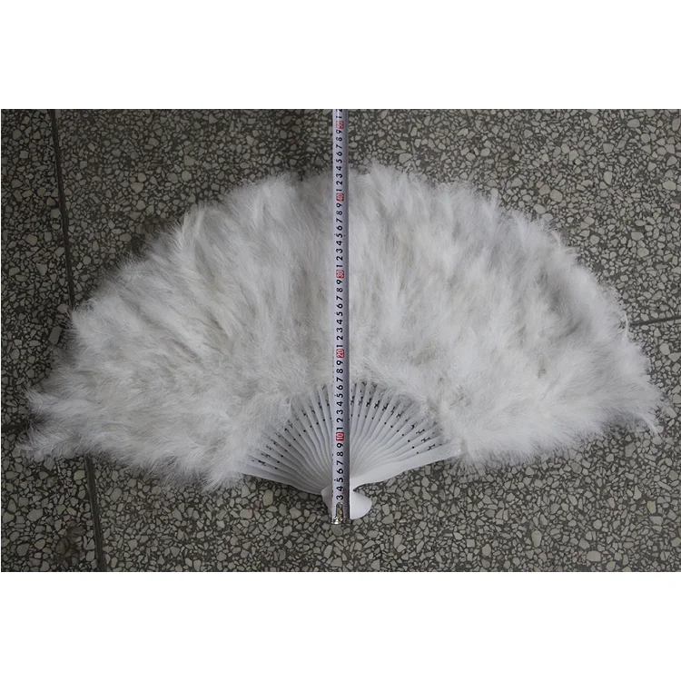 80*45cm Wholesale Belly Dance Large White Feather Hand Fans For Dance