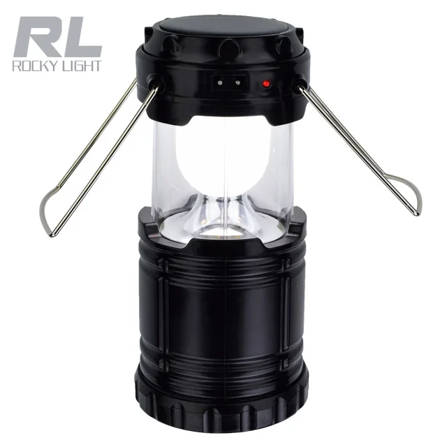 High quality portable hanging solar charge led outdoor cold white coler temperature 5W solar emergency camping lantern