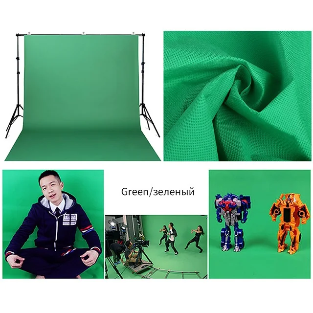 1.6X4/3/2M Green Screen Photo Background Photography Backdrops Backgrounds Studio Video Nonwoven Fabric Chromakey Backdrop Cloth
