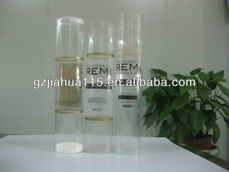 Packaging Tube for Hair Extension Clear Plastic Cylinder Tube Custom Length Very Transparent Hair Storage tube