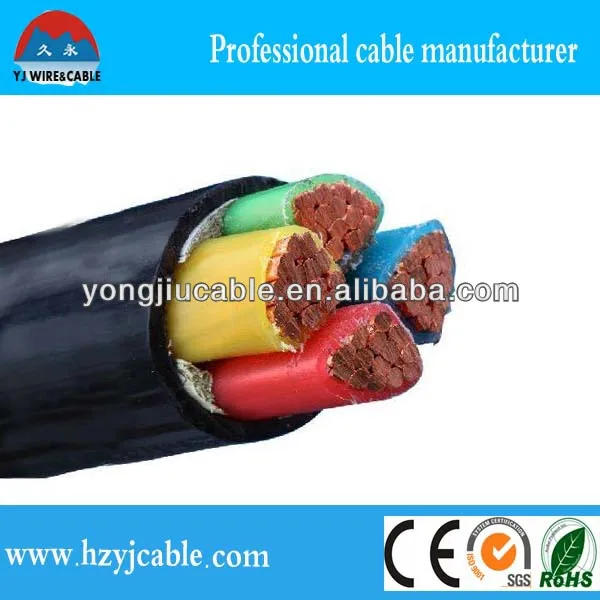 25mm 35mm 70mm 95mm electric cable 5*6mm yjv xlpe wire cable insulation sheath electrical cable