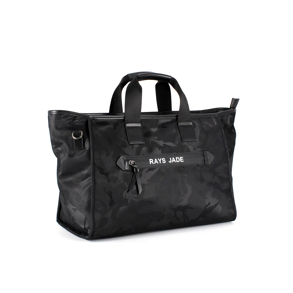 Черные камуфляжные водонепроницаемые нейлоновые женские спортивные сумки-тоут