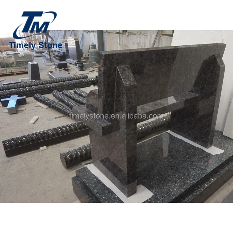 
Natural Blue granite garden stone bench 