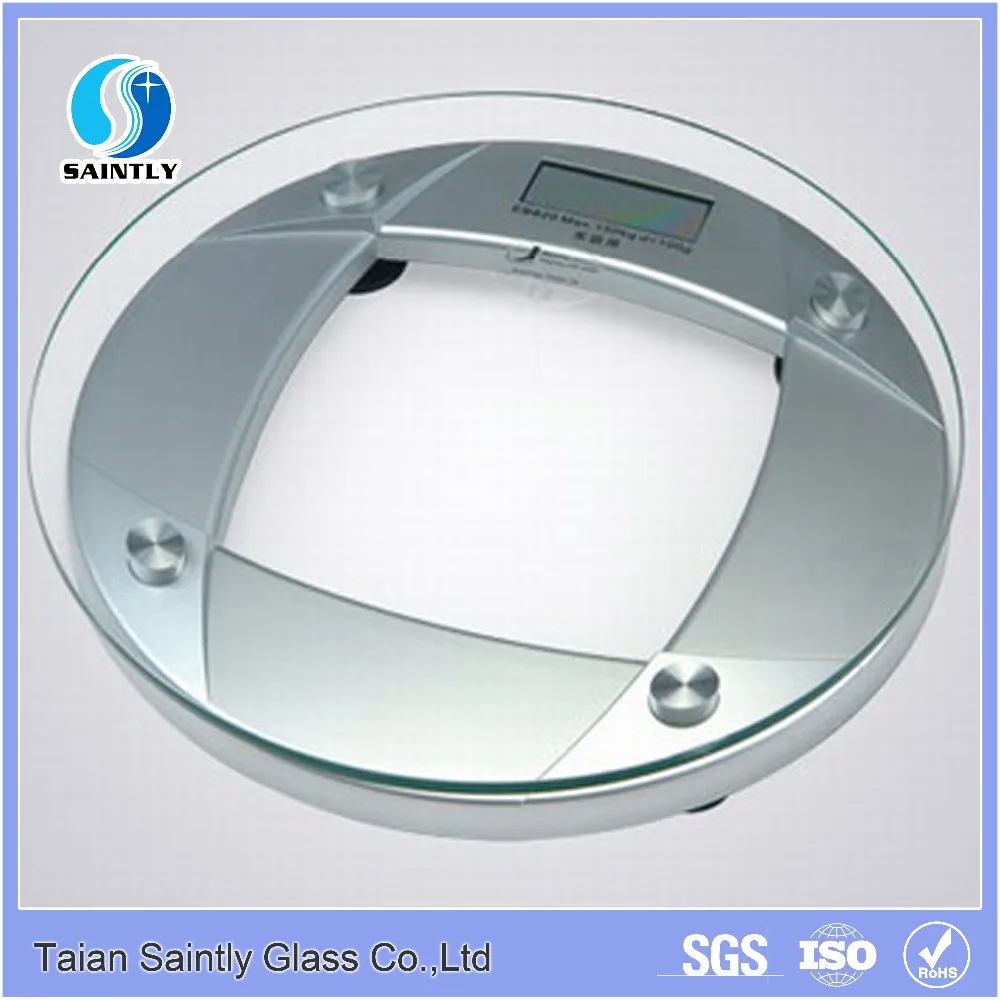 5mm 6mm customized mold silk screen tempered scale weight glass