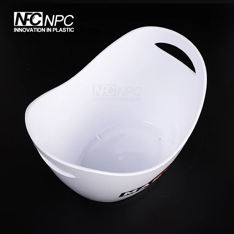 8L Plastic Oval Double Colored Ice Bucket for Beer/vodka